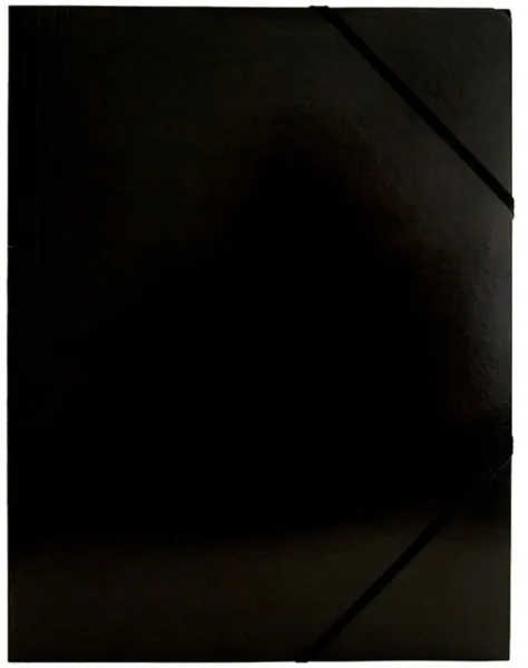 BNT Elastikmappe aus Karton Schwarz A4