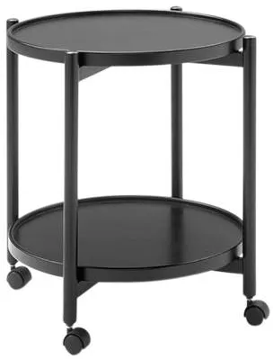 Thomsen Furniture James Servierwagen - schwarz gebeizte Eiche - Ø 50 cm