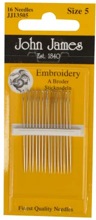John James Sticknadeln Größe 5 - 16 Stk.