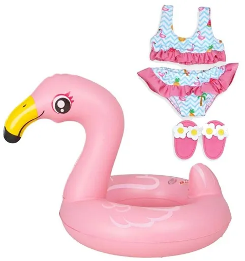 Heless Puppen Schwimmset Flamingo 35-45 cm