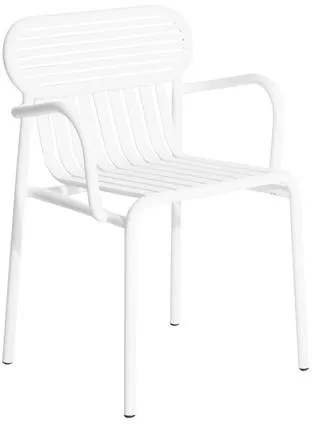Petite Friture WEEK-END Esszimmerstuhl mit Armlehne Weiß