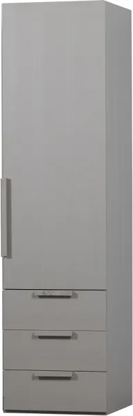 Rens, Kleiderschrank, grau, H210x55x58 cm, Walnuss