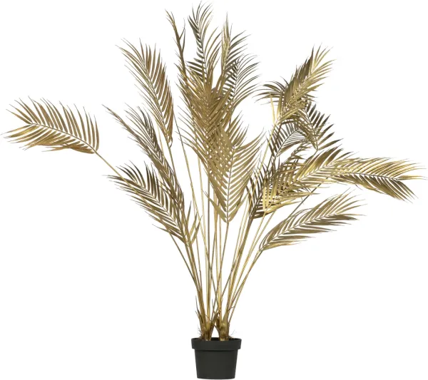 Palme, künstliche Pflanze, gold, H110x75x75 cm