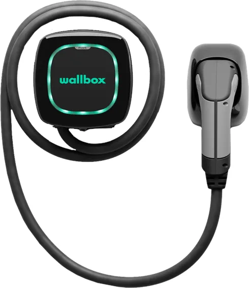 Wallbox Pulsar Plus -Ladebox mit WLAN, 22 kW, 5 Meter, Typ 2, schwarz