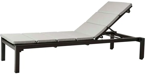 Cane-Line Relax Sonnenliege - Lavagrau, mit hellgrauem Kissen