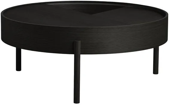 Woud Arc Couchtisch Schwarz Esche Ø89