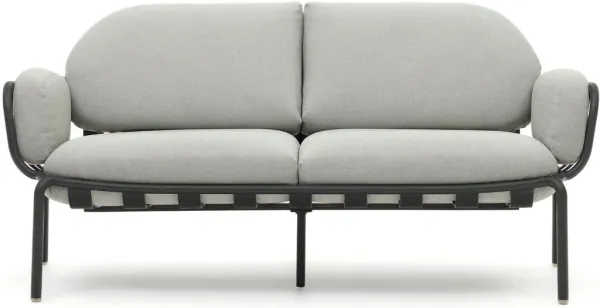 Joncols, 2-Sitzer-Sofa für den Außenbereich, grau, H72x164x80 cm, Metall