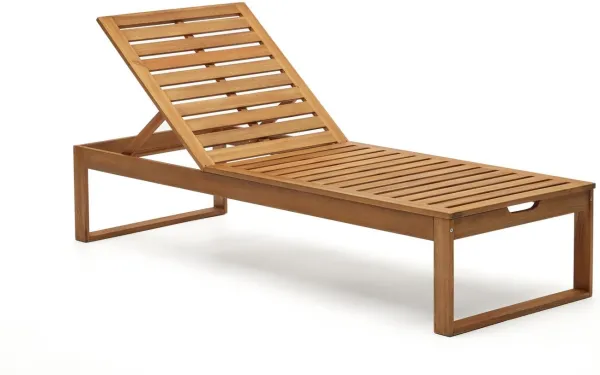 Sulamita, Outdoor-Liegestuhl, natur, Massivholz