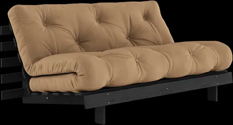Karup Design Roots Schlafsofa mit Roots Matratze 160x200 Mocca/Schwarz lackiert
