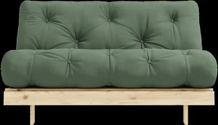 Karup Design Roots Schlafsofa m. Matratze 140x200 756 Olive Green/Kiefernholz